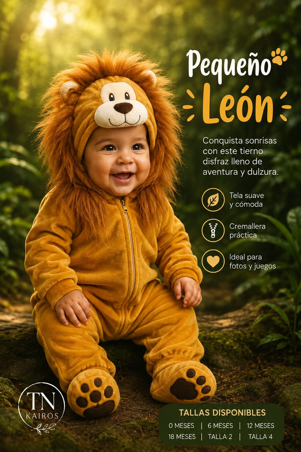 Disfraz de Pequeño León para bebé
