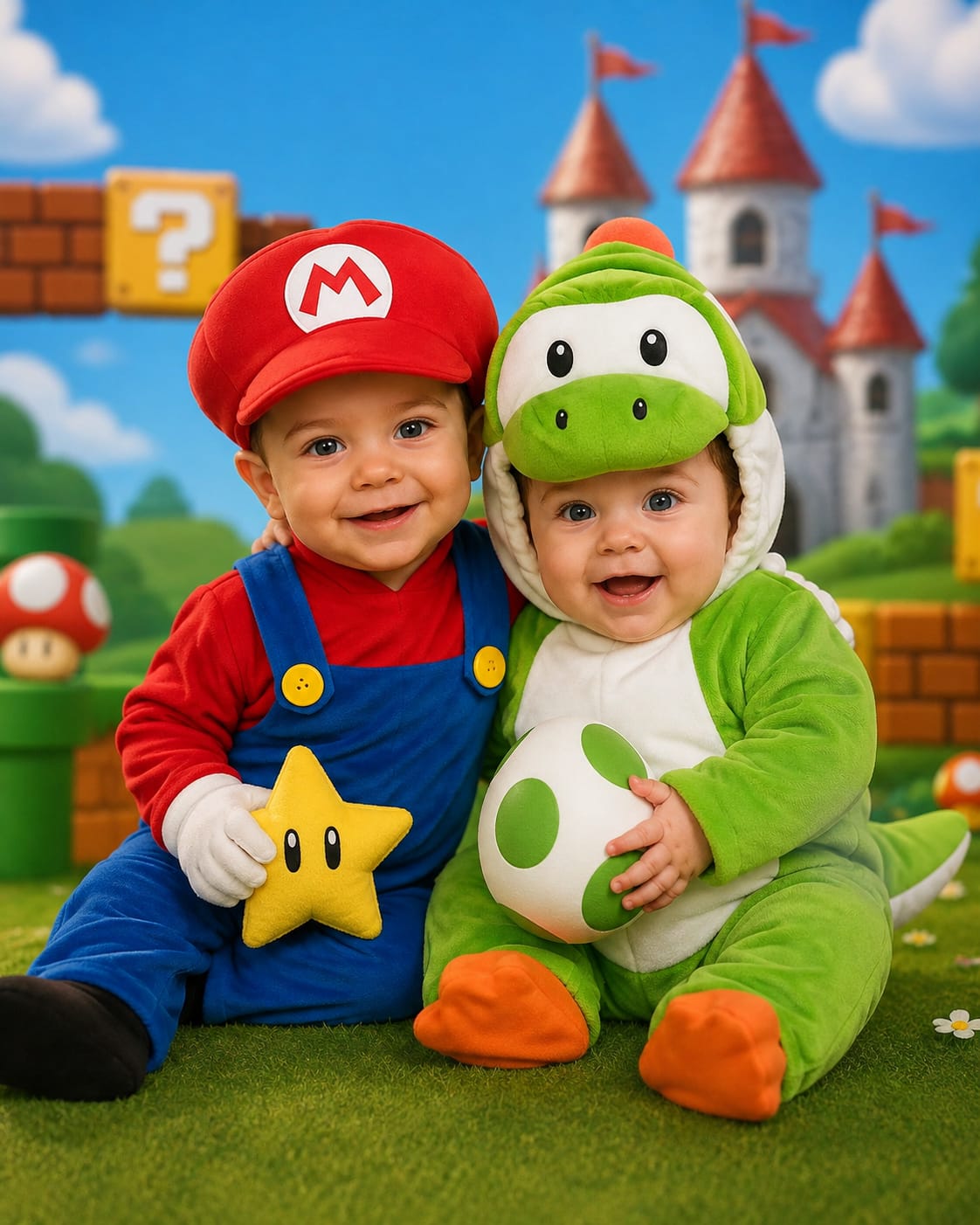 Disfraz de Mario & Yoshi para bebé